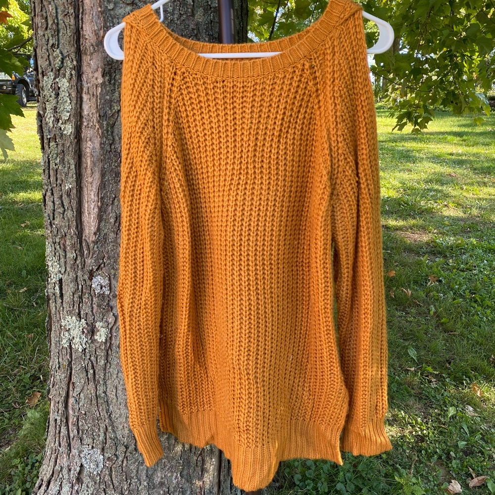 Burnt orange fall sweater